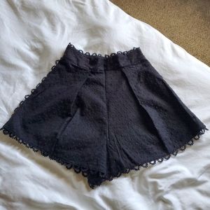 Zimmermann Black High Waist Shorts